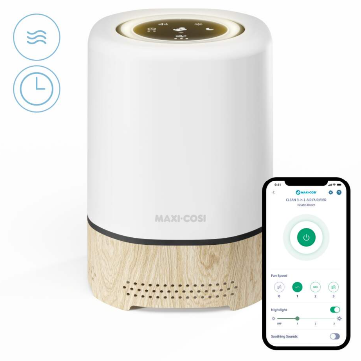Maxi cosi purificador de ar clean 3 em 1 - connected home