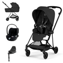 Cybex Mios Comfort Matt Black + Alcofa Dobrável Sepia Black + Cloud T Plus Sepia Black + Base T