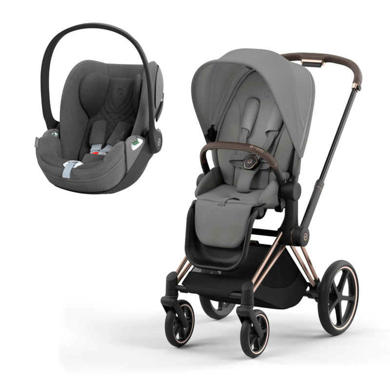 Cybex Priam Rose Gold Mirage Grey +Cloud T Plus Mirage Grey