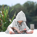 Done By Deer Bath Poncho Sea Friends Grey