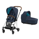 Cybex Mios Chrome Brown Seat Pack e Alcofa Lux Dark Blue