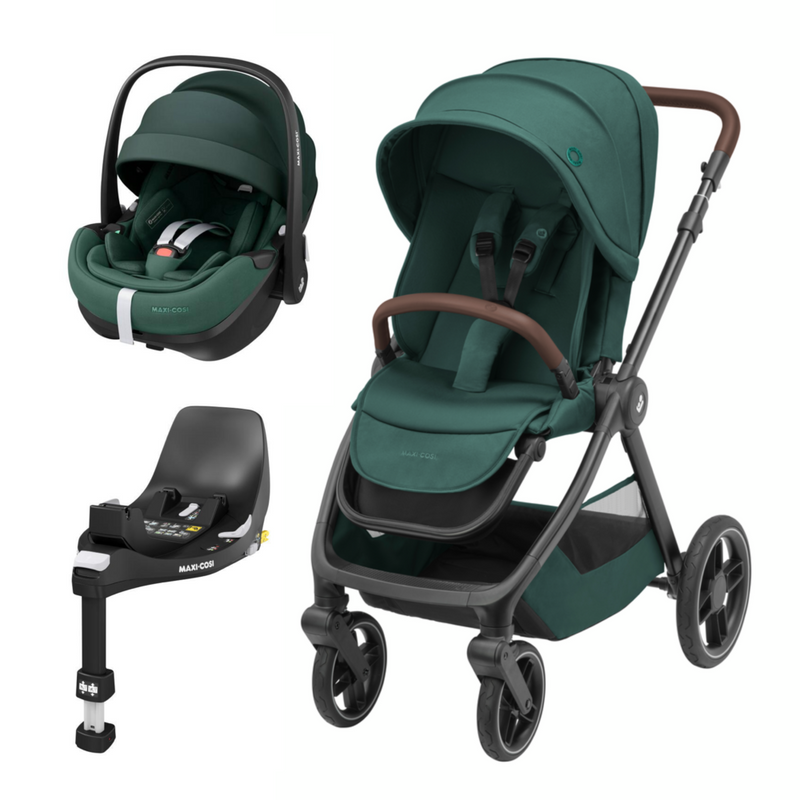 Maxi Cosi Oxford Green + Pebble 360 Pro Green + FamilyFix 360 Pro