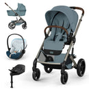 Cybex Balios S Lux + Alcofa Dobrável Stormy Blue + Cloud S Style Opal Blue + Base S