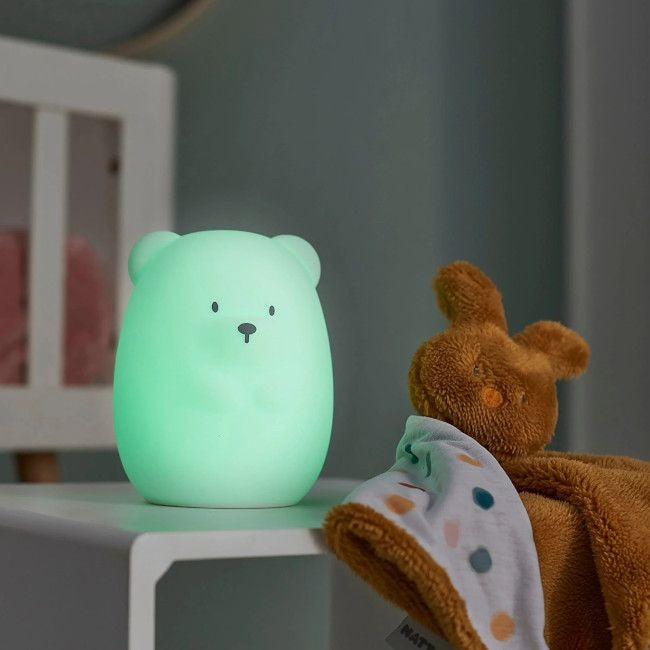 Nattou luz presença silicone urso 16cm