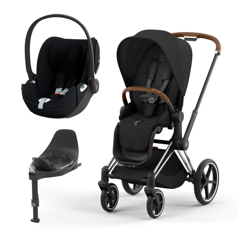 Cybex Chrome Brown Sepia Black + Cloud T Plus cb + base t