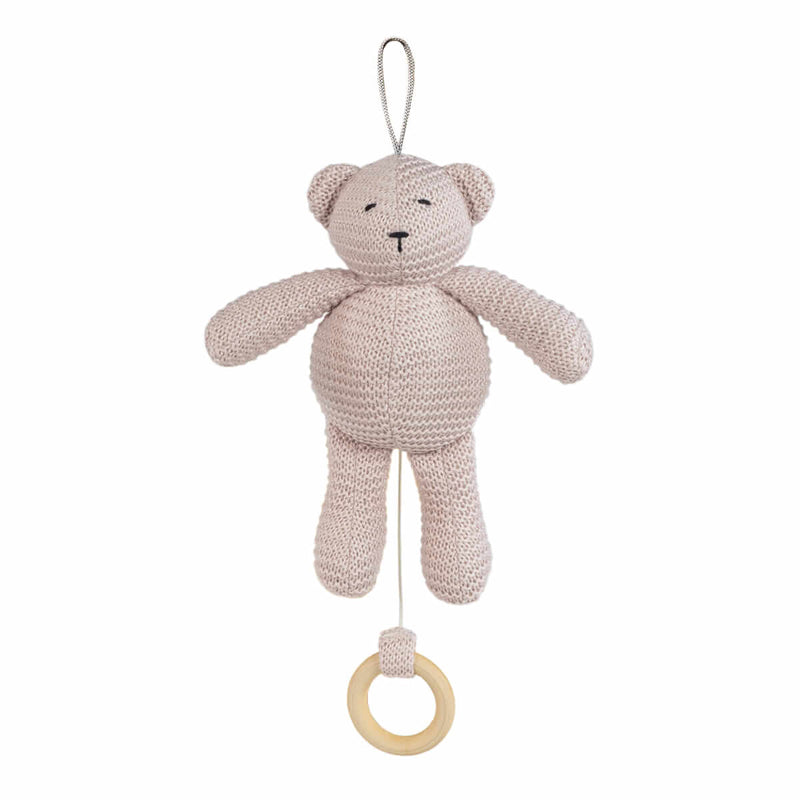 Walking Mum Urso Musical de Tricot Rosa