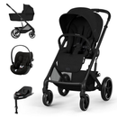 Cybex Balios S Lux 2 Moon Black + Alcofa Dobrável +Cloud G3 Moon Black + Base G3