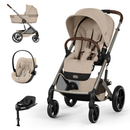 Cybex Balios S Lux 2 Almond Beige + Alcofa Dobrável + Cloud G3 Plus Almond Beige + Base G3