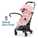 Cybex Coya Matt Black Peach Pink com Barra Frontal