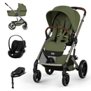 Cybex Balios S Lux 2 Moss Green + Alcofa Dobrável + Cloud G3 Magic Black + Base G3