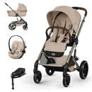 Cybex Balios S Lux 2 Almond Beige + Alcofa Dobrável + Cloud G3 Almond Beige + Base G3