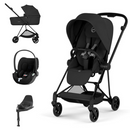 Cybex Mios Comfort Matt Black + Alcofa Dobrável Sepia Black + Cloud T Sepia Black + Base T