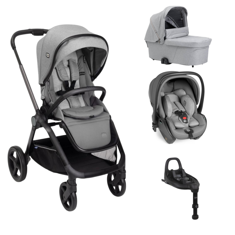 Chicco Triio Mysa Com First Seat Recline Lunar Rock com Base Full 360