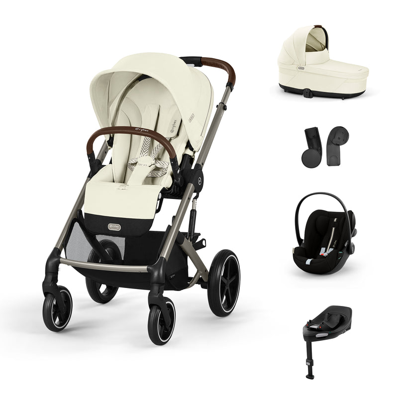 Cybex Balios S Lux Seashell Beige + Alcofa + Cloud G Plus Moon Black + Base G