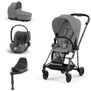 Cybex Mios Matt Black Mirage Grey + Alcofa Mios Lux Mirage Grey + Cloud T Plus Mirage Grey + Base T
