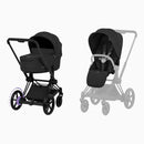 Cybex e-Priam Comfort Matt Black + Alcofa Fold Lux Sepia Blk