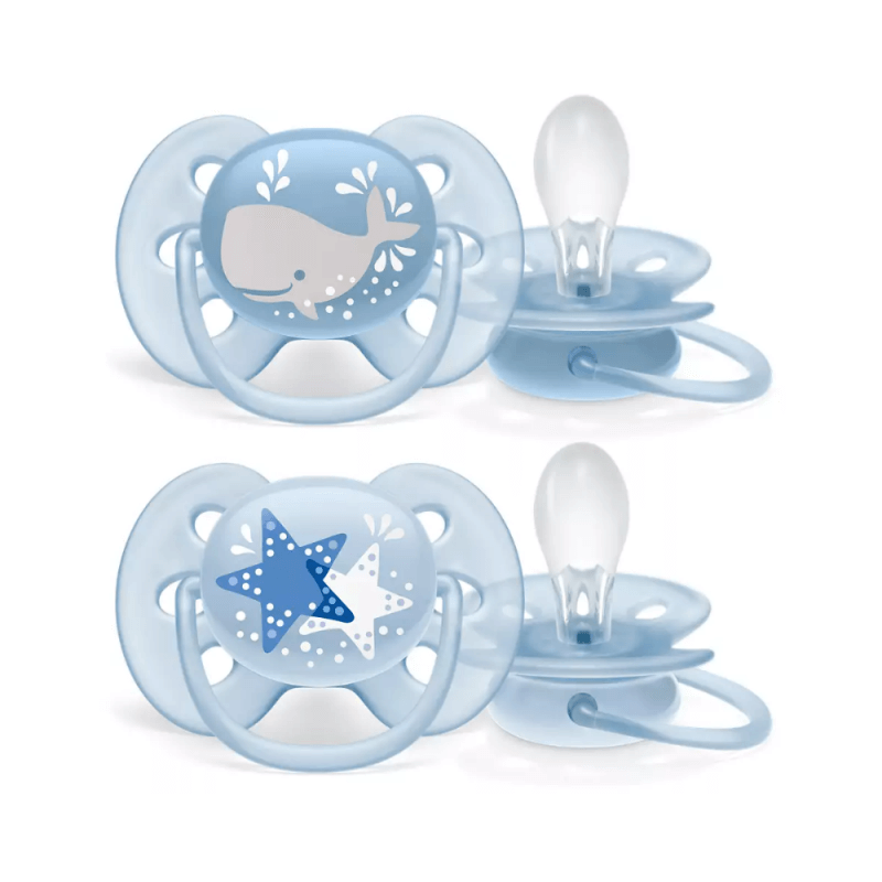 Philips Avent 2 chuchas ultra soft deco 6-18m menino