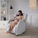 Micuna Poltrona Flor Slow System Branco Polipel Cinza