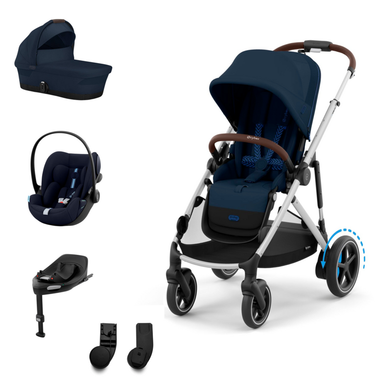 Cybex Pack eGazelle S + Alcofa + Cloud G Plus + Adaptadores + Base G Ocean Blue