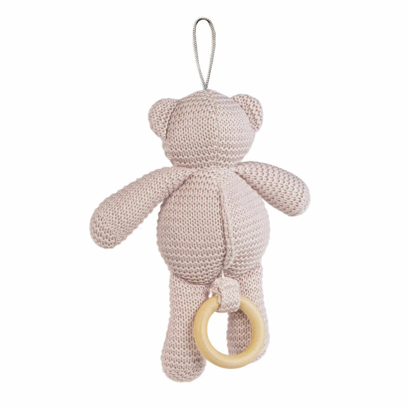 Walking Mum Urso Musical de Tricot Rosa