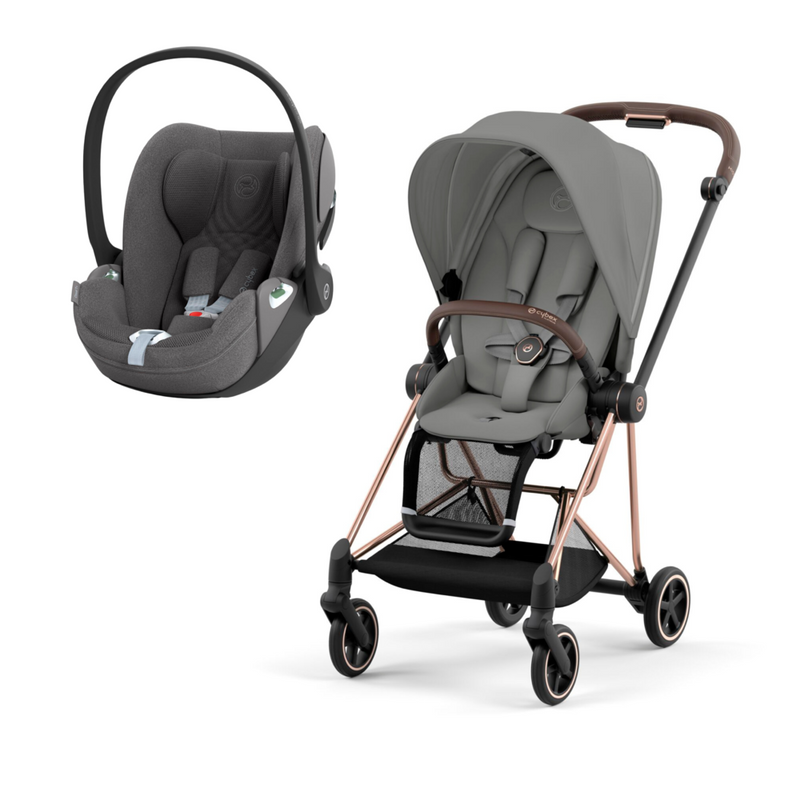 Cybex Mios Rose Gold Mirage Grey + Cloud T Plus Mirage Grey