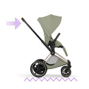 Cybex e-Priam Style Champagne Gold Sage Green