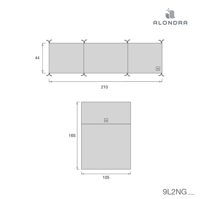 Alondra Convertível ZEN c/ Cama + Têxteis 153 + Colchão