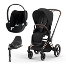 Cybex Priam Rose Gold Sepia Black + Cloud T Plus Sepia + Base T