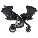 Bebecar Dupla Compact Preto Chassi Fumé Rosa