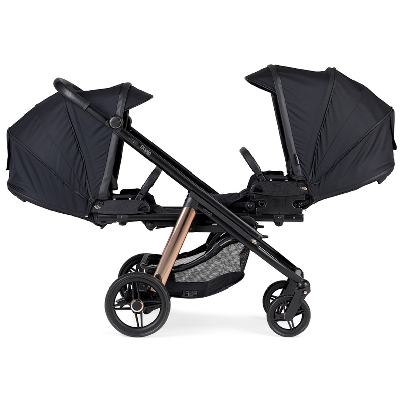 Bebecar Dupla Compact Preto Chassi Fumé Rosa