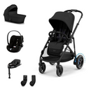 Cybex Pack eGazelle S + Alcofa + Cloud G Plus + Adaptadores + Base G Moon Black