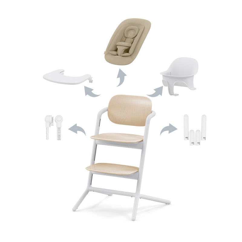 Cybex Lemo 4 em 1 Sand White com Learning Tower