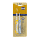 Chicco Escovas Primeiros Dentes Azul/Amarelo 2pcs