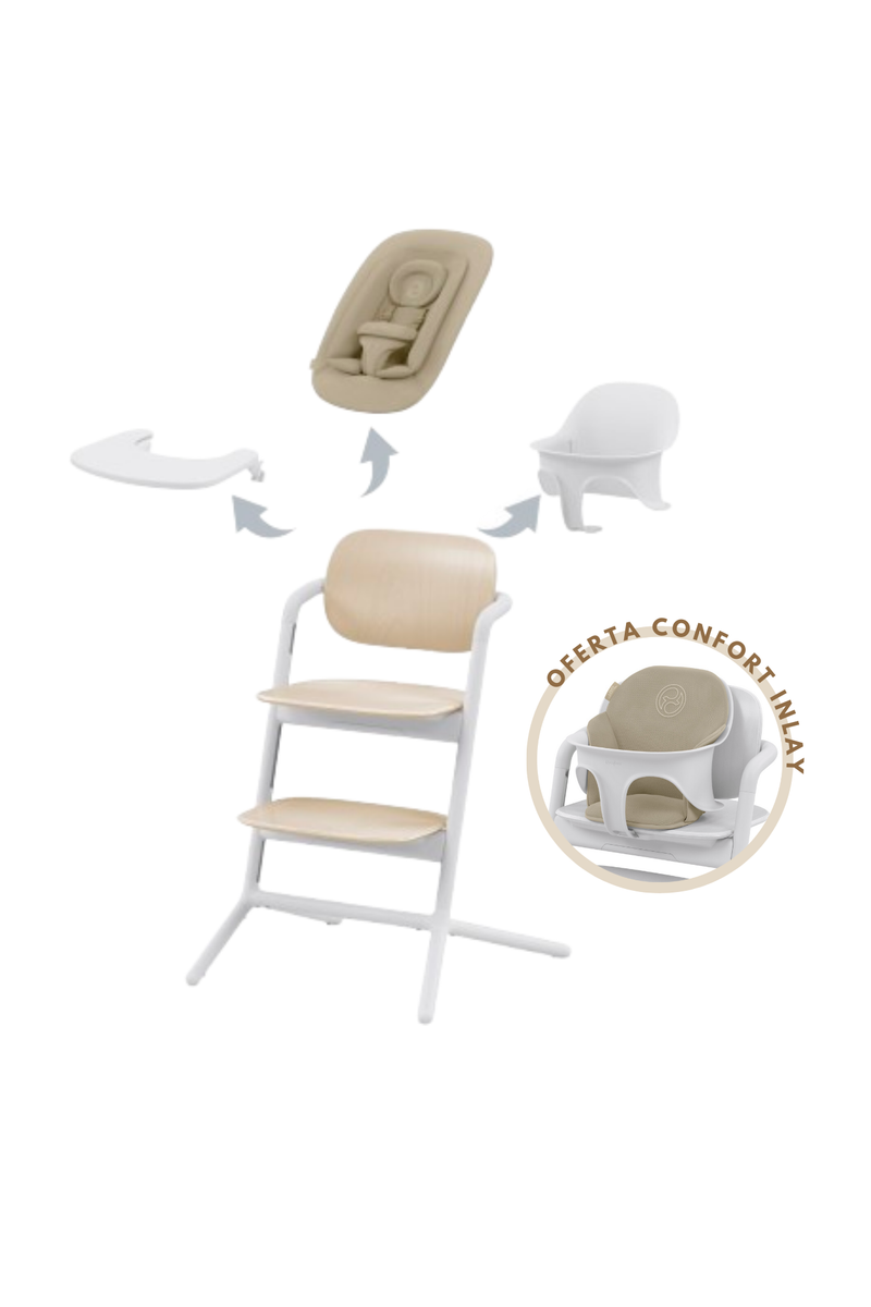 Cybex Lemo 4 em 1 Set Sand White + Redutor Sand White