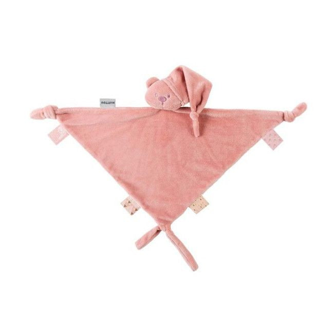 Nattou maxi doudou urso rosa velho 100% reciclado