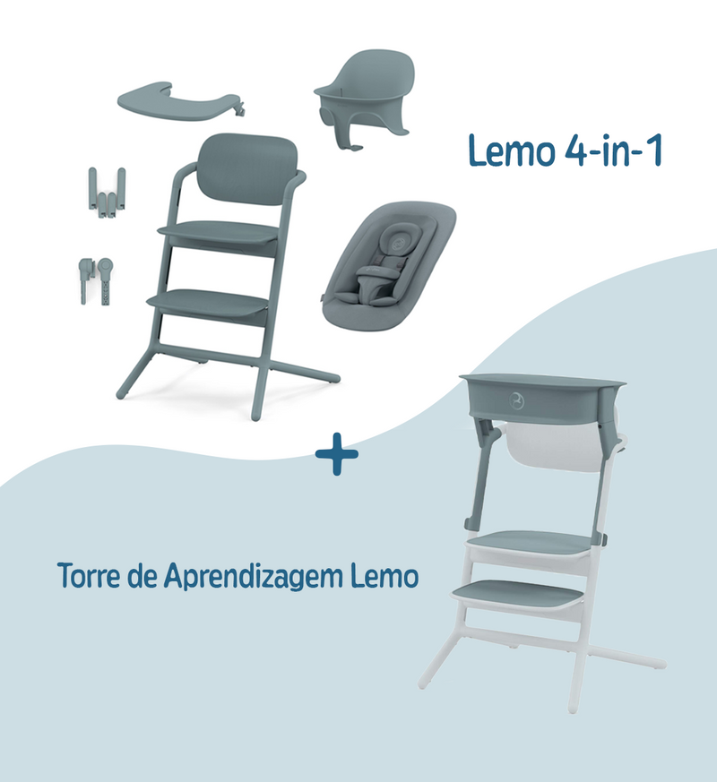 Cybex Lemo 4-in-1 Stone Blue with Learning Tower