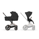 Cybex Priam Comfort Rosegold + Alcofa Dobrável Sepia Black + Cloud G3 Magic Black + Base G3