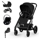 Cybex Balios S Lux 2 Moon Black + Alcofa Dobrável + Cloud T Plus Sepia Black + Base T