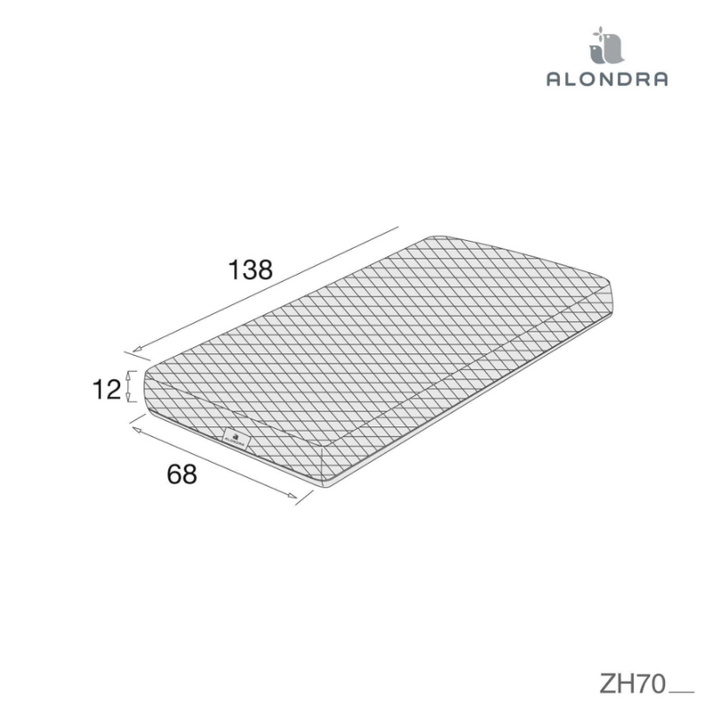 Alondra Convertível ZEN c/ Cama + Têxteis 178 + Colchão