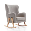 Alondra Poltrona Amamentação Glam Cinza com Pés em Madeira