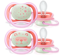 Philips Avent 2 chuchas ultra air night 6-18m menina