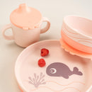 Done by Deer Conjunto Foodie Dinner Set Wally Pink