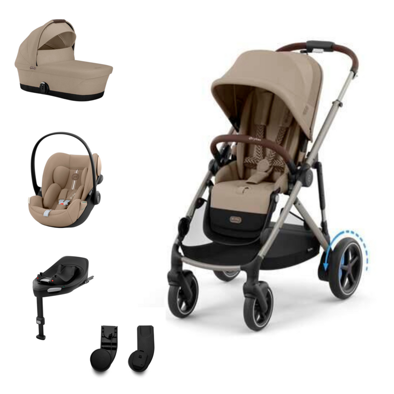 Cybex Pack eGazelle S + Alcofa + Cloud G Plus + Adaptadores + Base G Almond Beige