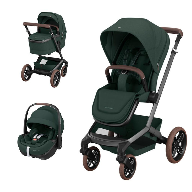 Maxi Cosi Fame + Pebble 360 Pro2 + Alcofa Twillic Green