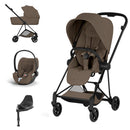 Cybex Mios Comfort Matt Black + Alcofa Dobrável Coconut Brown + Cloud T Plus Coconut Brown + Base T