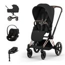 Cybex Priam Comfort Rosegold + Alcofa Dobrável Sepia Black + Cloud G3 Magic Black + Base G3