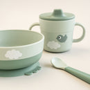 Done by Deer Conjunto First Meal Set Happy Clouds Green