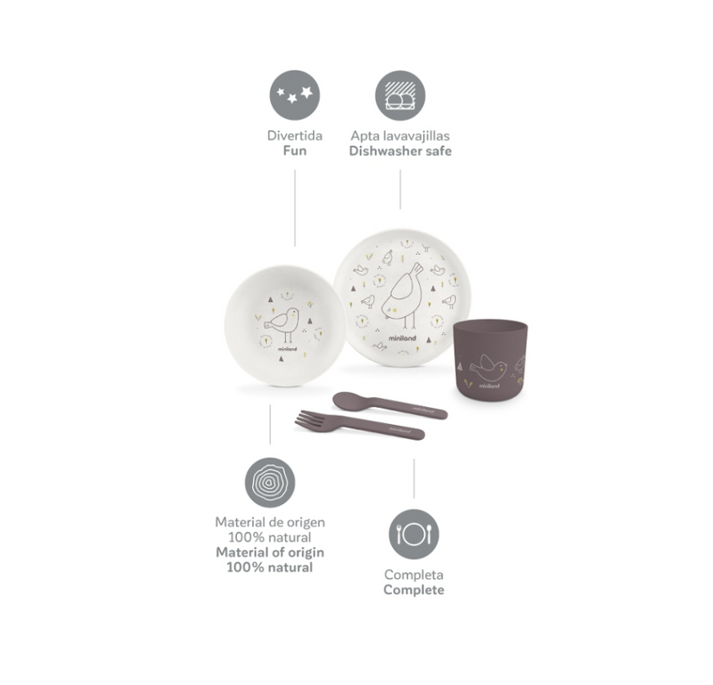 Miniland Conjutno Natur Meal Chick