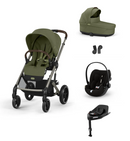 Cybex Balios S Lux Moss Green+ Alcofa + Cloud G Plus Moon Black +Base G