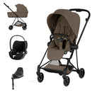 Cybex Mios Comfort Matt Black + Alcofa Dobrável Coconut Brown + Cloud T Sepia Black + Base T